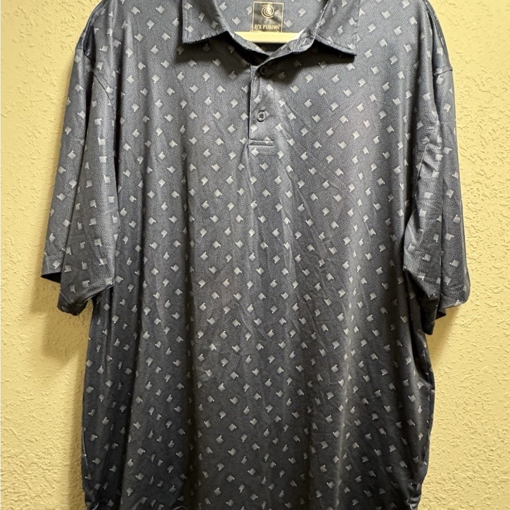 Classic Gray Patterned Polo Shirt